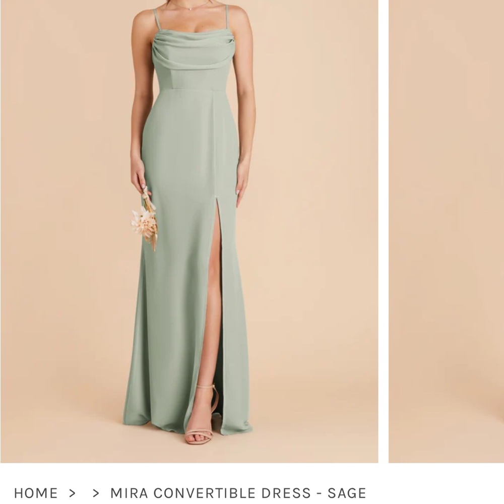 Birdy Grey Bridesmaid Dress Chiffon Sage and Flower girl Bow